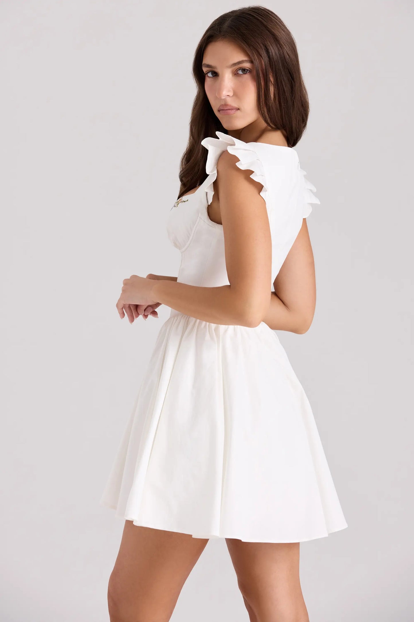 Livette - Floral Corset Mini Dress