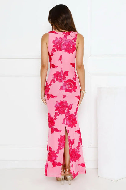 Vibe To It Mesh Maxi Dress