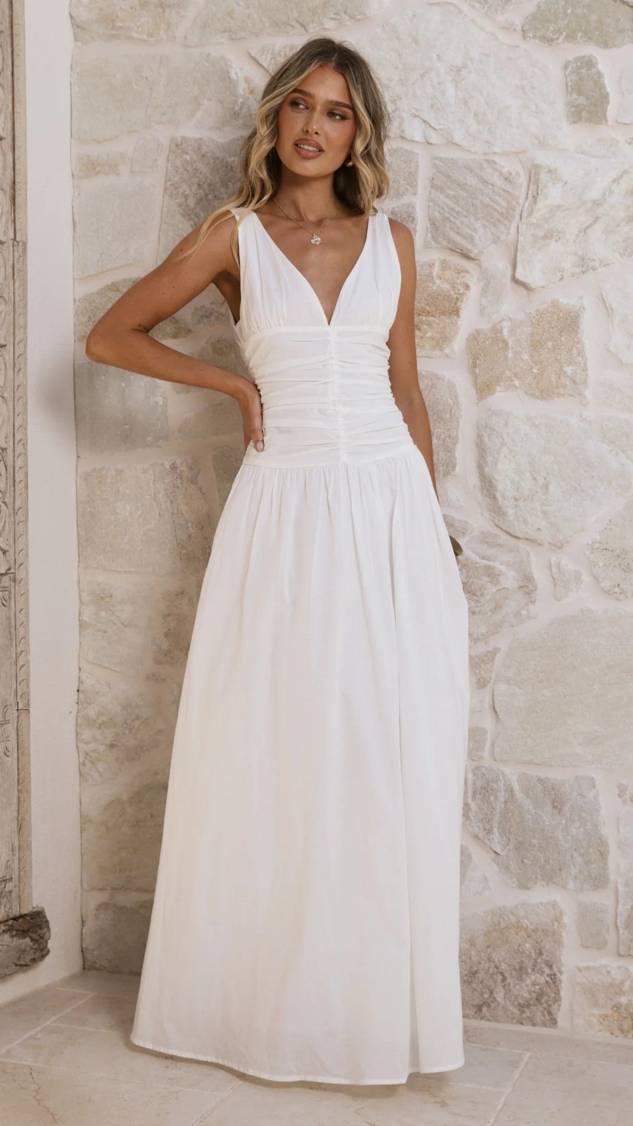 Sanya Maxi Dress - White