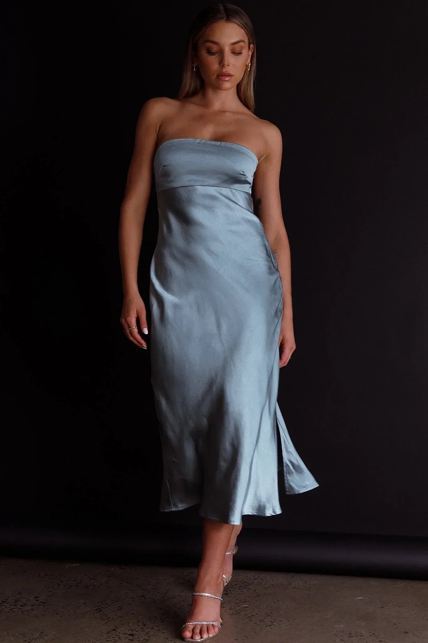 Ladies' Night Cowl Back Midi Dress Seafoam