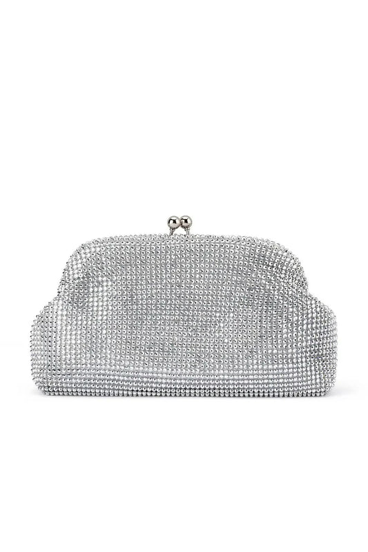 Ela Crystal Clutch - Silver