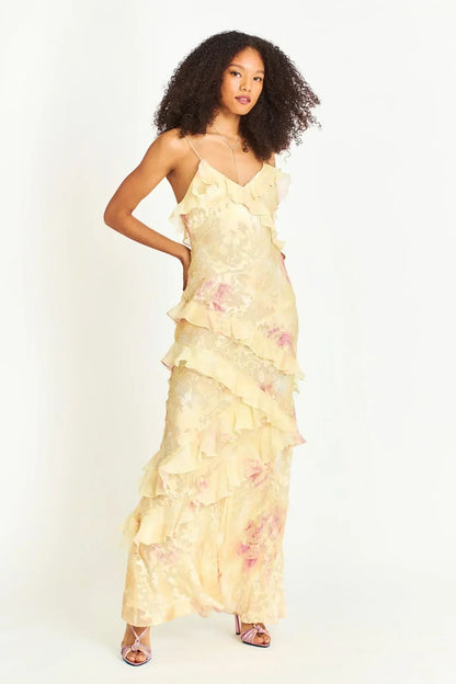 Aureline – Elegant Ruffle Dress with a Playful Touch