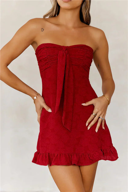 Dance Playlist Strapless Mini Dress
