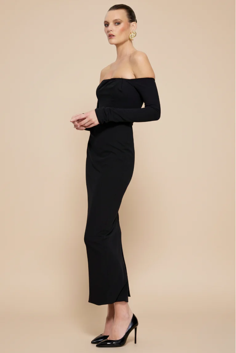 Kristie Midi Dress - Black