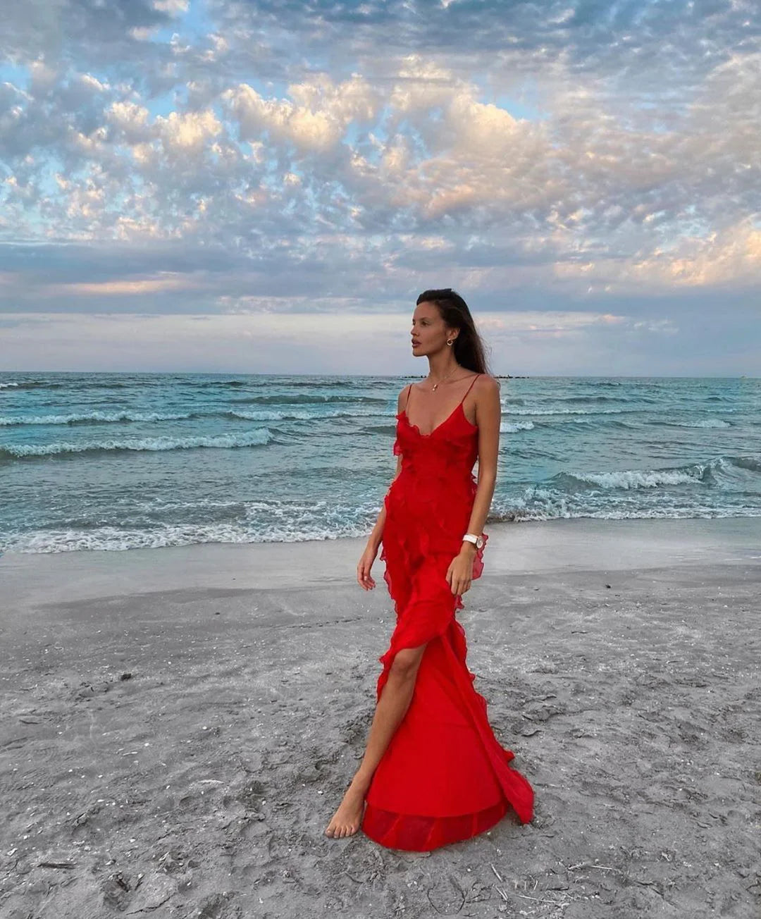 Amorie - Ruffle Dress with Romantic Look