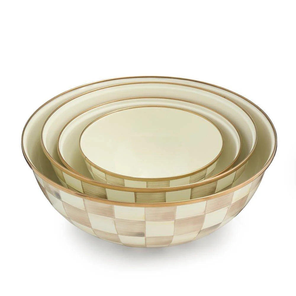 Mocha Check Large Everyday Bowl
