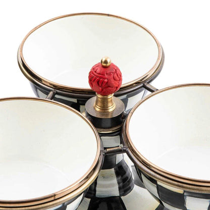 Courtly Check Enamel Triplicity by Mackenzie-Childs