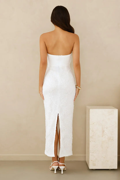 Crowned In Confidence Strapless Maxi Dress