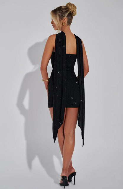Leonie - Strapless glitter mini dress