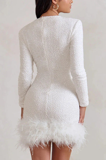Mia - Feather Glamour Dress