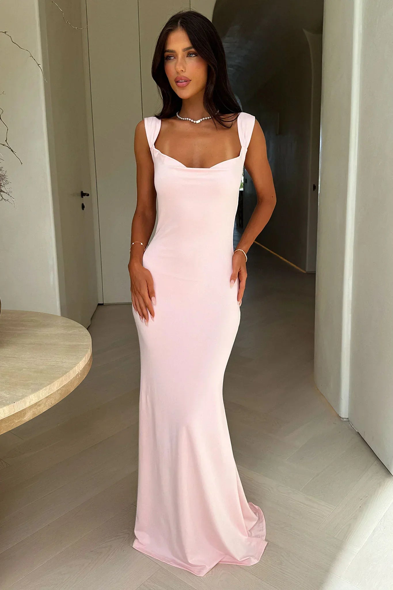 Elai Open Back Maxi Dress - Pink