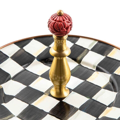 Courtly Check Enamel Two Tier Sweet Stand
