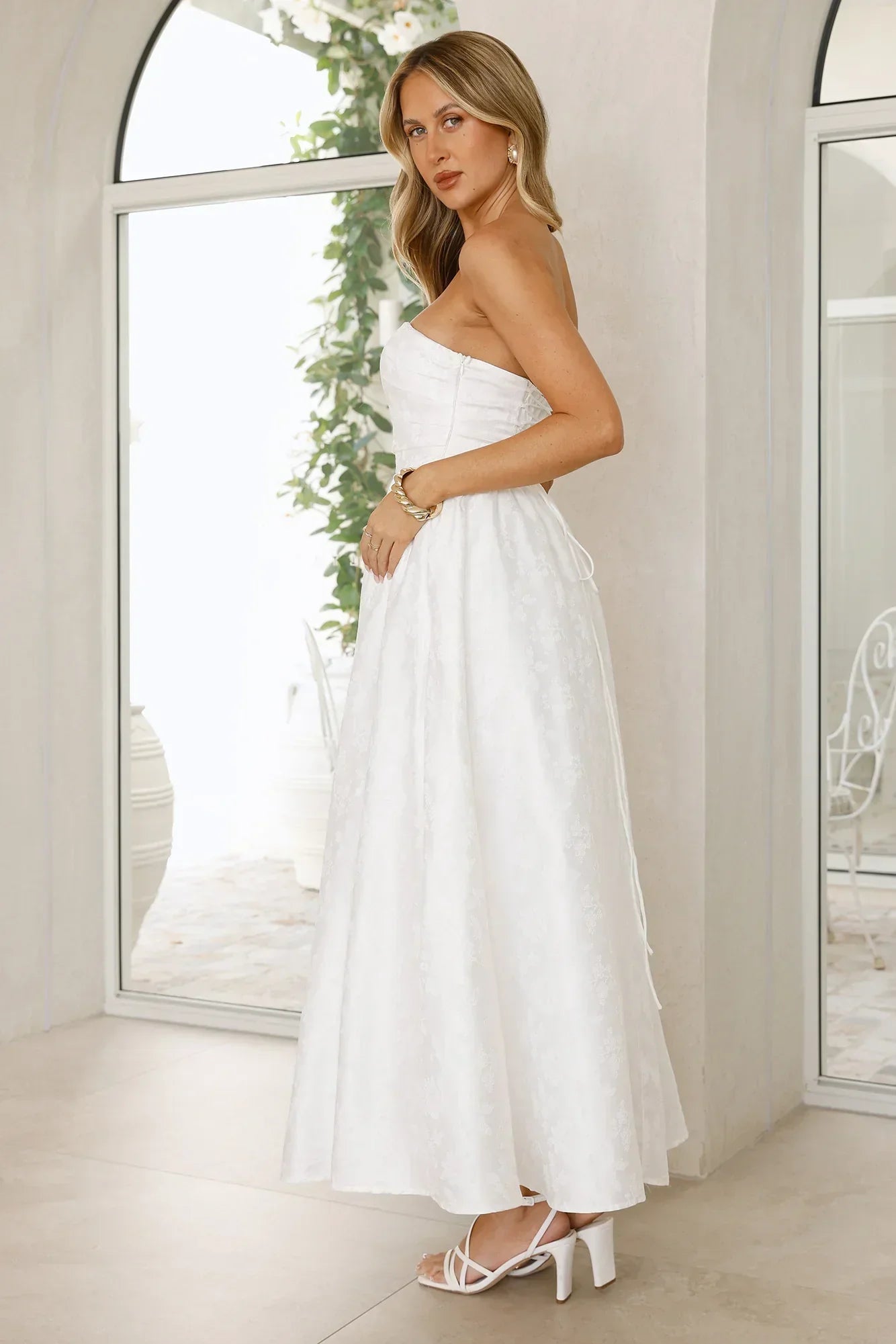 Dancing In Magic Strapless Maxi Dress