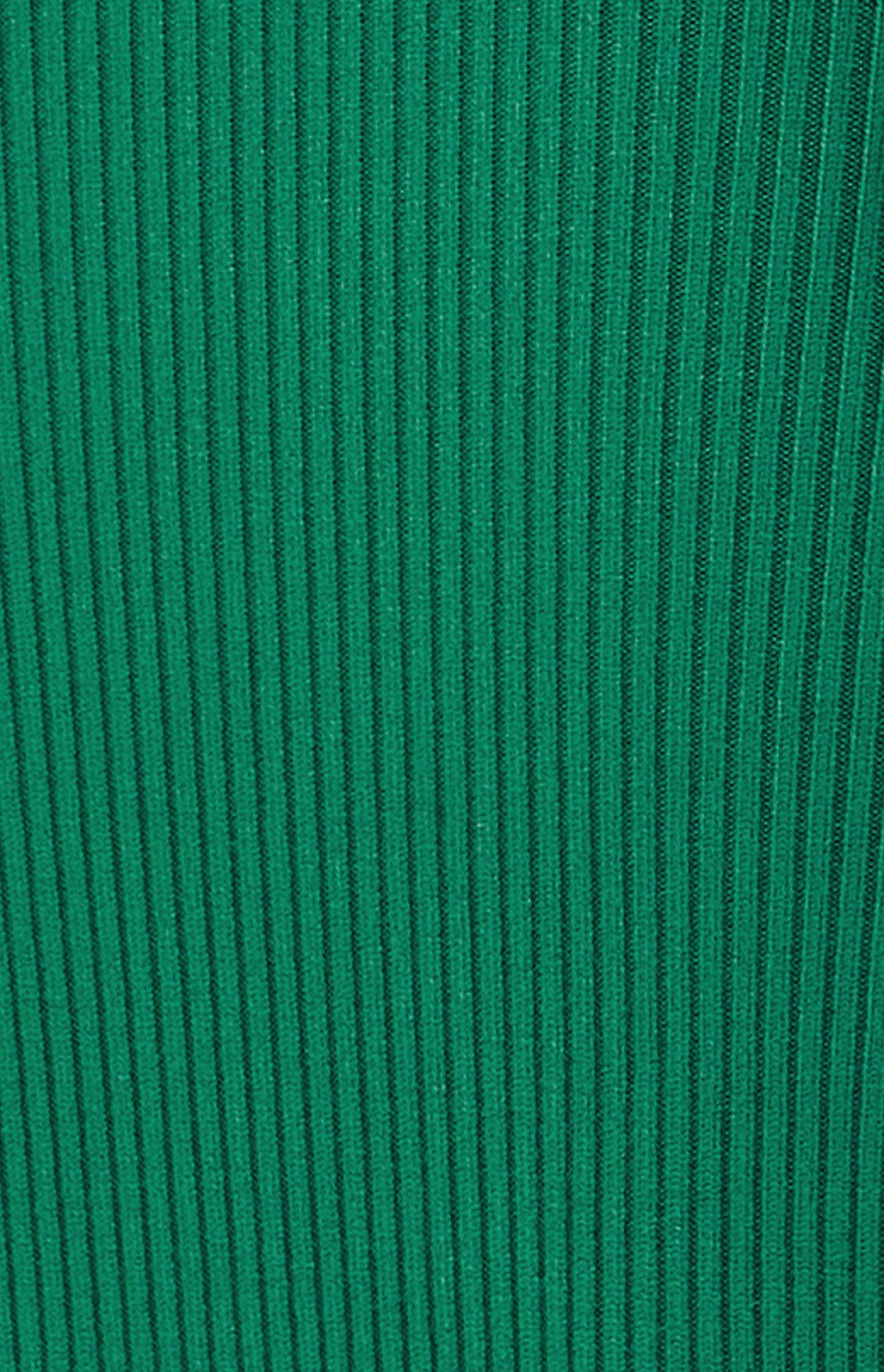 Merino One Shoulder Knit Dress - Emerald