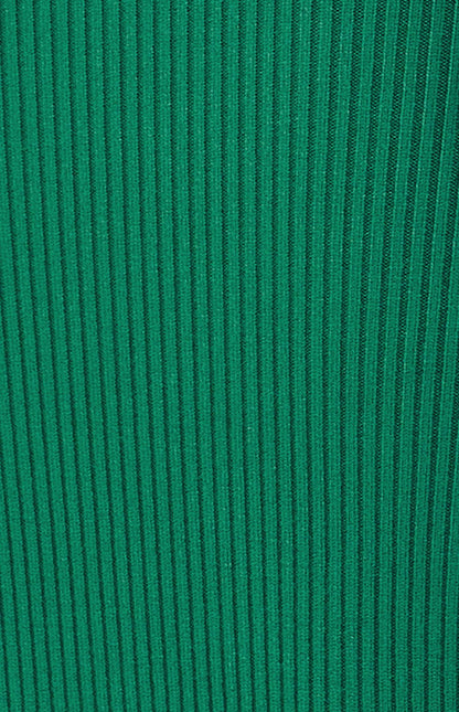 Merino One Shoulder Knit Dress - Emerald