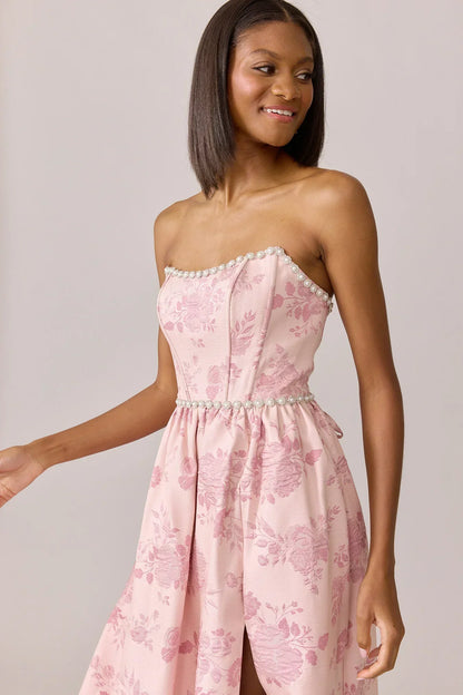 Ellapink Luxe Jacquard Dress | Made To Order