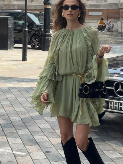 Zafira – Airy maxi dress with layered skirt