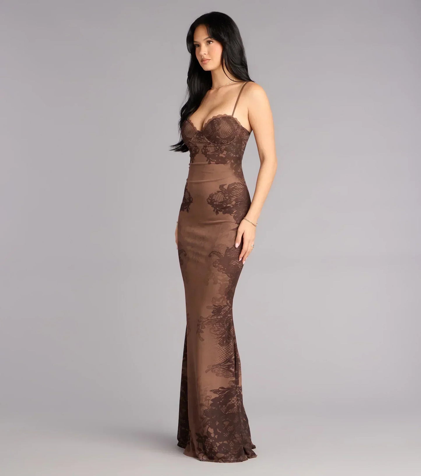 Florence Mesh Lace Mermaid Formal Dress