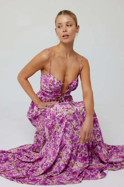 Florisia | Cut-Out Maxi Dress