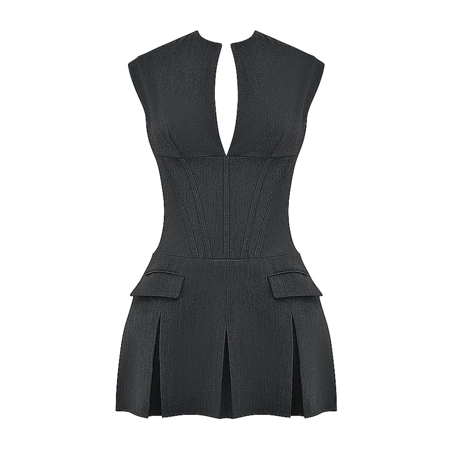 Sylvette – Corset Mini Dress with Pleated Skirt