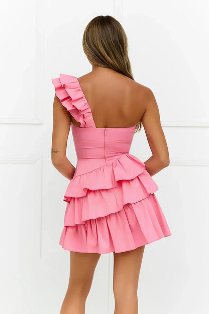 Precious Time One Shoulder Mini Dress