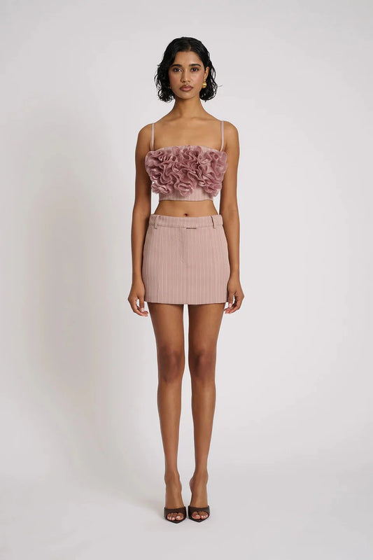 Emerson Skirt - Blush Pinstripe