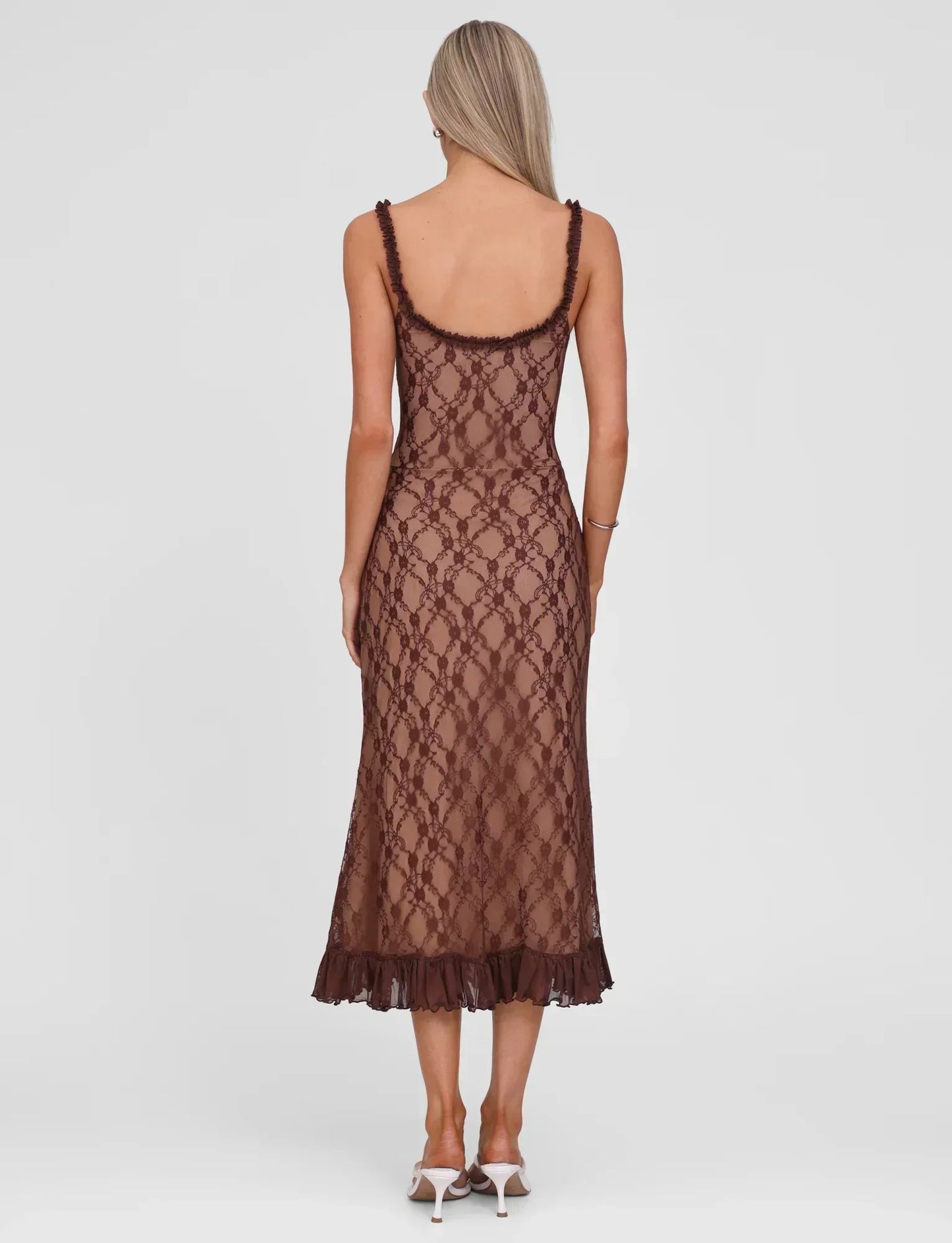 Deja Dress - Brown Lace
