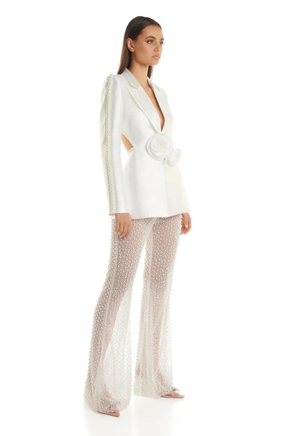 Denise Beaded Pants - Pearl