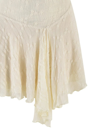 Fiorella Mini Dress - White : Lace : Cream