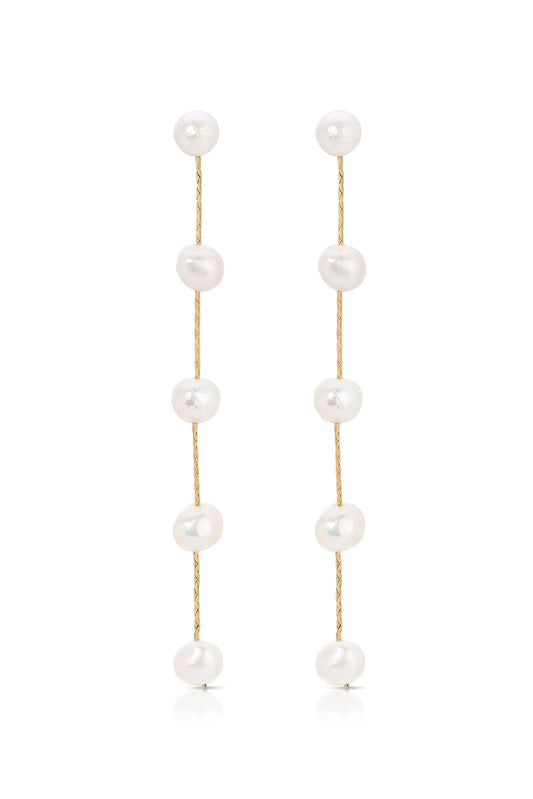 Dripping Pearl Drop Earrings
