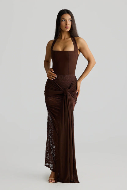 Celeste Skirt - Espresso Brown